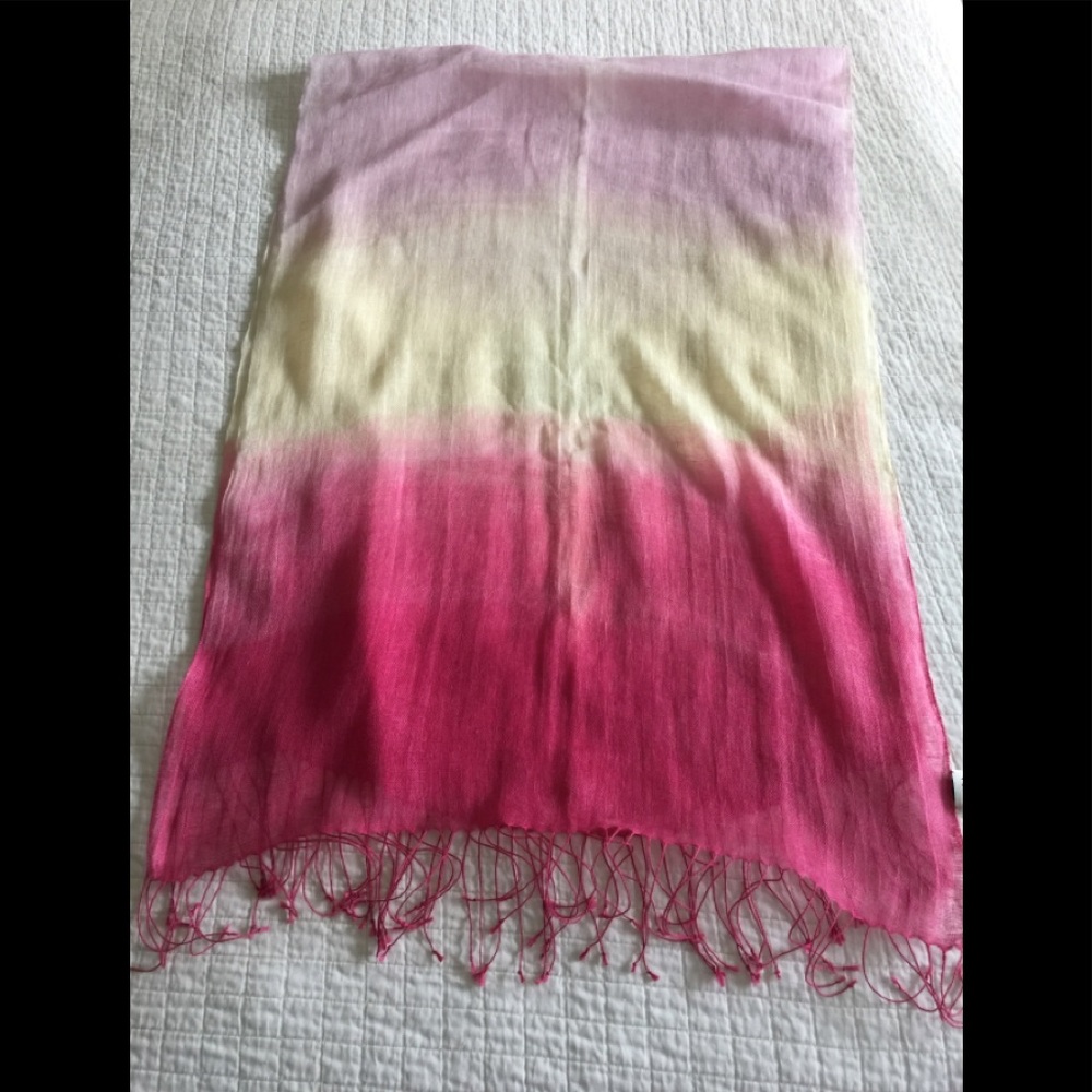 Furla linen ombré oblong scarf/shawl